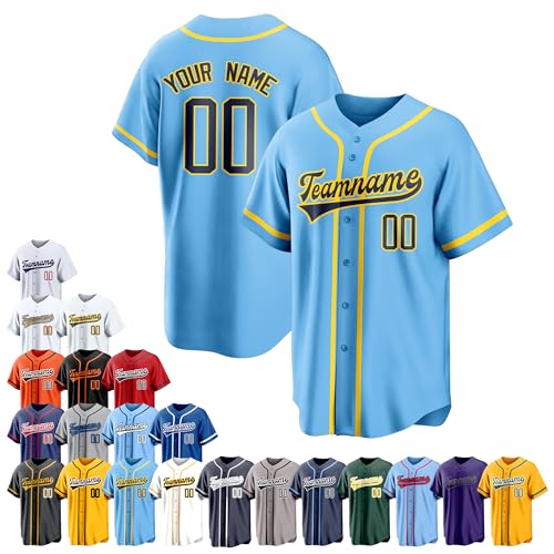 Team Name Custom Men Baseball Jersey Softball T Shirts Women Color 1