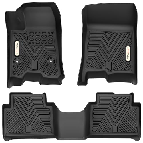YITAMOTOR Floor Mats Compatible with Chevrolet Chevy Colorado Crew cab 2023-2025 & GMC Canyon 2023 2024 2025, TPE All Weather Protection Slush 1st & 2