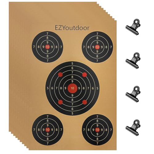 Multiple Aiming Zones Paper Targets, 45 Pack Paper Shooting Targets 17 x 25 Inch, Suitable for Handguns, Airguns, Rifles, BB Guns Practice, Outdoor an