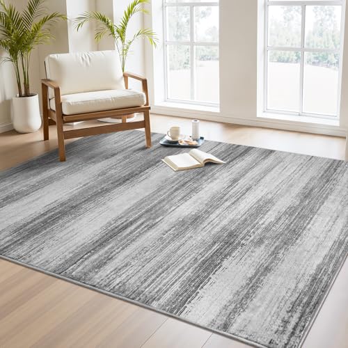PADOOR Modern Abstract Area Rug - 3x5 Washable Rugs Non-Slip Small Carpet, Ultra Soft Low Pile Floor Rugs for Entrance Front Door Bedroom Bedside Laun