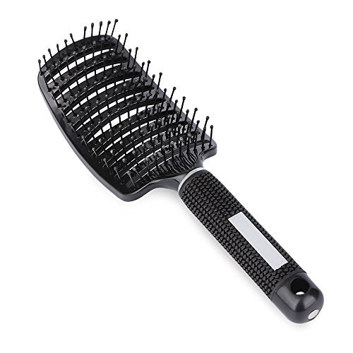 Vent Blow Dryer Hair Brush, Women Thick Long Curly Paddle Detangling Massage Brush, Fast Drying Straight Volume Comb, Curved Anti Static Styling Tool