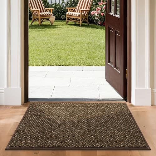 COSY HOMEER-Door-Mat 24"x36" Non Slip Absorbent Entryway Rugs Dirt Trapper Doormats Washable Entrance Mats Low Pile Welcome Floor Mat for Front Back D