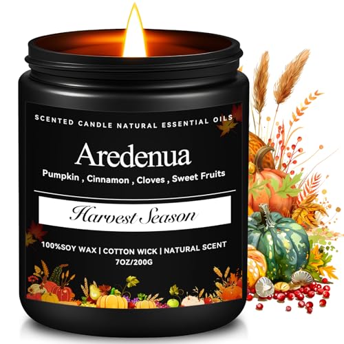 Harvest Season Candle | Harvest Candle for Autumn Celebration - Fall Soy Candles for Home Scented - 7 oz Autumn Scented Candles, Autumn Gifts for Wome