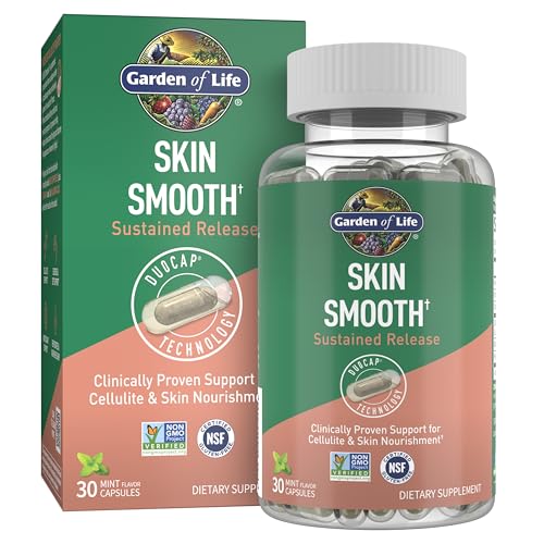 Garden of Life Skin Smooth Sustained Release Duo Caps, Best Skincare Supplement for Smooth, Radiant Skin with Hyaluronic Acid, Vitamins A & C, and SOD