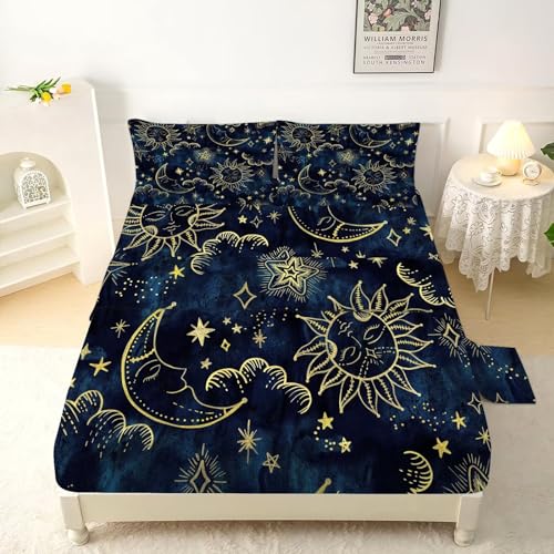 Celestial Sheets Sets Twin Fitted Sheets Bedding Flat Sheet for Women Girls Kids Sheet Sheet Set 1 Flat & 1 Pillowcase Lcl01-07 Twin
