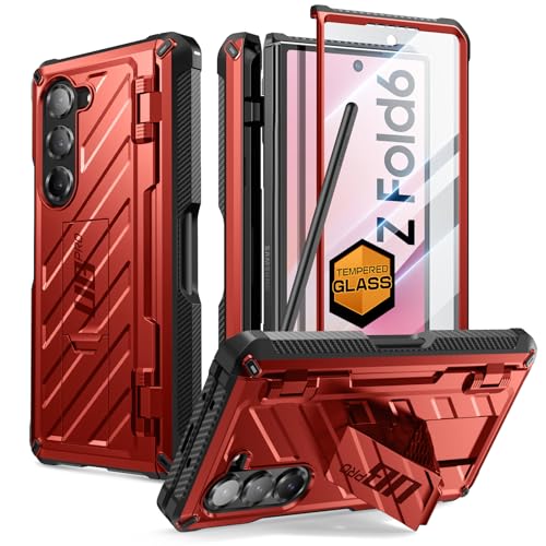 SUPCASE for Samsung Galaxy Z Fold 6 Case with S Pen Holder (UB Pro) [Built-in Screen Protector & Kickstand] [Military-Grade Protection] Heavy Duty Rug
