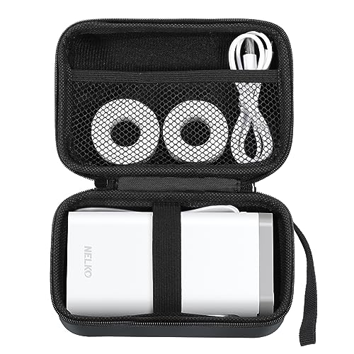 Nelko Genuine Case Compatible P21 Label Maker, Compatible with Most Mini Label Printers, Holder for Labeler Makers Printer & Labeling Tapes, Box with