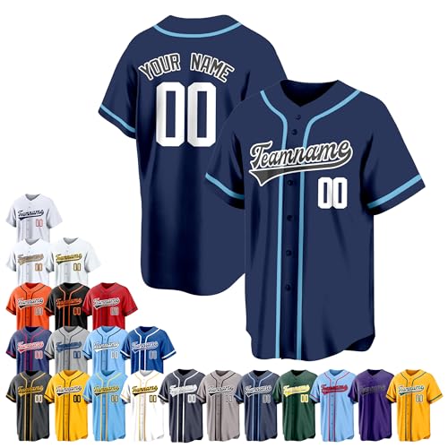 Team Name Custom Men Baseball Jersey Softball T Shirts Women Color 18