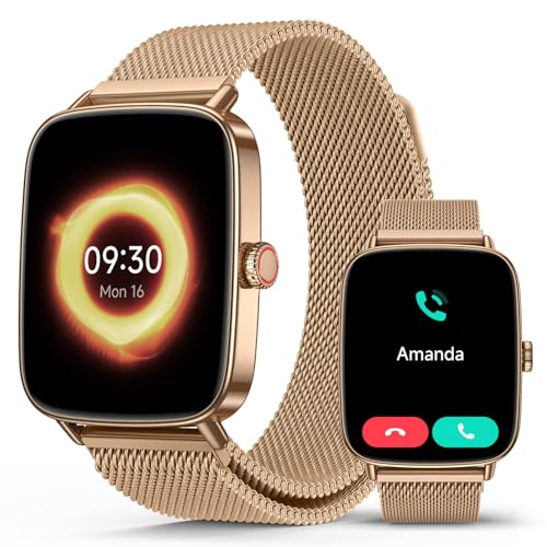 SOUYIE Smart Watch for Women Men, 1.85" AI Voice Smartwatch, 24-7 Heart Rate Monitor, Stress-SpO2-Sleep Tracker, IP68 Waterproof, Weather, 100+ Sports