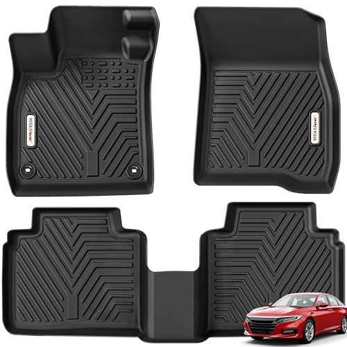 YITAMOTOR Floor Mats Compatible with Honda Accord 2023-2025 (Include Hybrid), All-Weather Compatible with Accord Car TPE Floor Mats & Cargo Trunk Line