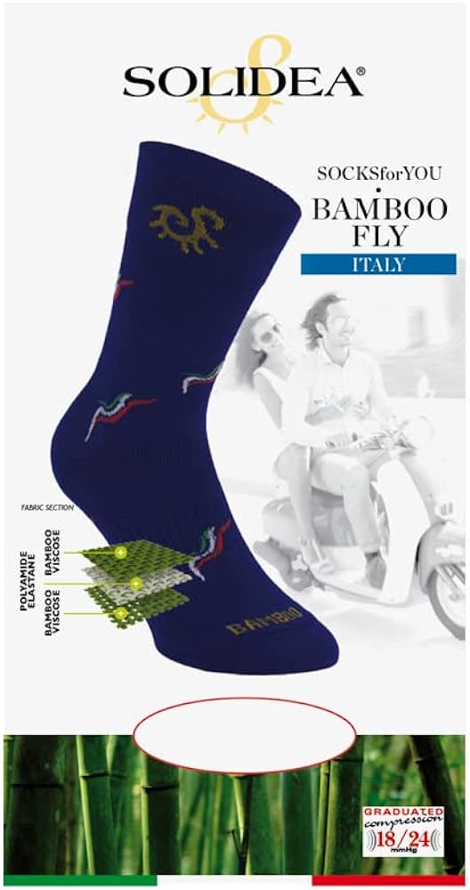 Solidea Socks For You Bamboo Fly Italy Compressione 18 24mmHg Grigio 3L
