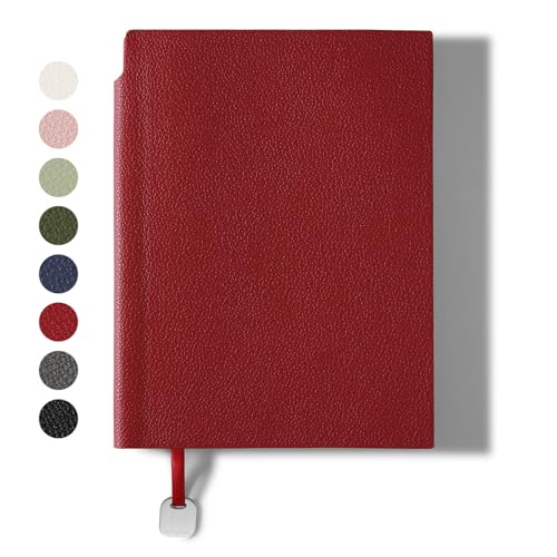 Lined Journal Notebook for Women A5 Softcover PU Leather Journals for Writing, 160 Pages Daily Journaling, College Ruled Notebooks for Work School, Bu