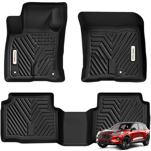 YITAMOTOR Floor Mats Compatible with 2020-2025 Ford Escape (NO Hybrid), Custom Fit Floor Liners 1st & 2nd Row All Weather Protection 2020-2025 Front &