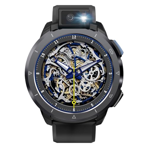 KOSPET Optimus 2 Smart Watch for Men, 4G Android Smartwatch 4GB+128GB 13MP 90° Rotatable Camera 2260mAh GPS Fitness Electronic Smart Watch