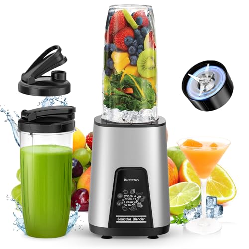 Blender for Smoothie, 900W Personal Blender for Shakes and Smoothies with 2 * 22oz (MAX) BPA Free Portable Cups, Small Juicer for Protein Shake, Baby