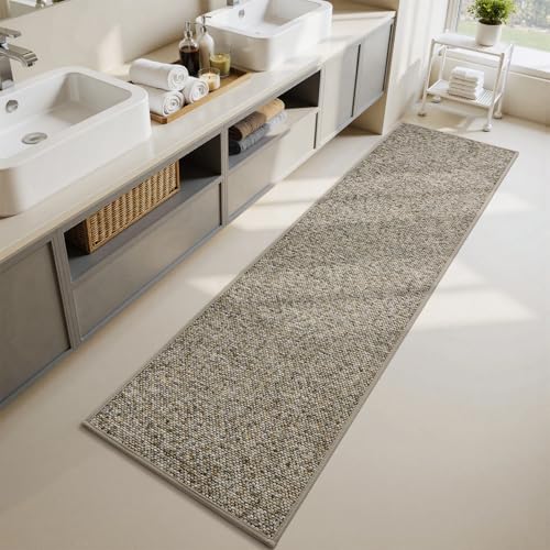 PADOOR- Bath Mat Rug Long 24"x48"-Super Absorbent Bathroom Mats-Rubber Backed Bath Mats for Bathroom Non Slip, Machine Washable Bathroom Runners Front