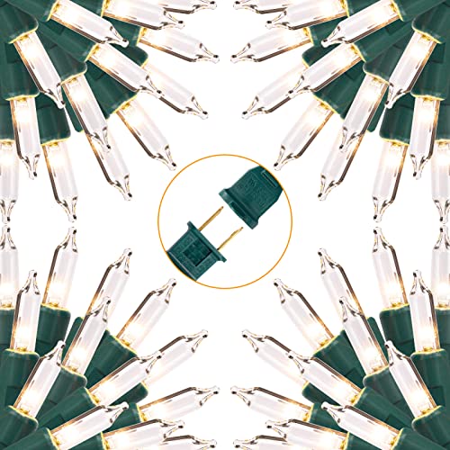 Garvee 400 Counts 106Ft Christmas Lights, 4 Sets of 100 Mini Lights 26.5 Feet String Lights with Replace Fuse and Bulb, Waterproof Connectable, Indoor