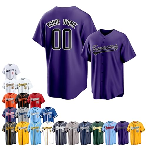 Team Name Custom Men Baseball Jersey Softball T Shirts Women Color 16