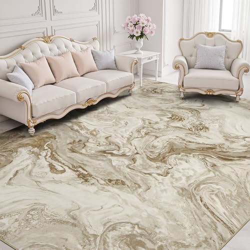 8x10 Area Rugs for Living Room, Modern Abstract Rug for Bedroom, Contemporary Machine Washable Rug, Large Stain Resistant Carpet for Dining Room Playr