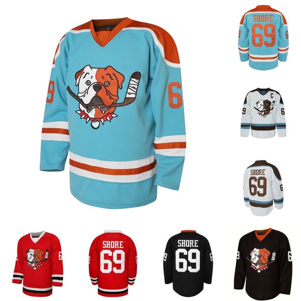 Shoresy SudBery Blueberry Hockey Jersey - Red Black and Blue