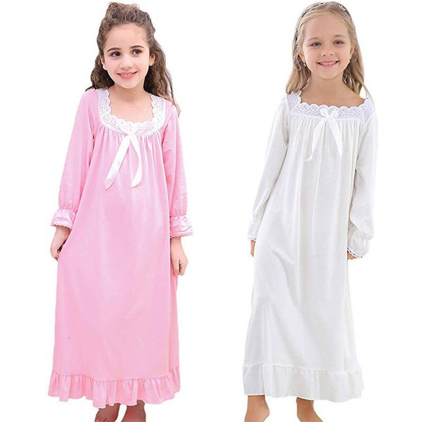Pajamas Baby Girl Clothes Princess Nightgown Long Sleeve Sleep Shirts Nightshirts Christmas Dress Sleepwear kids for 3 12 Years 230224