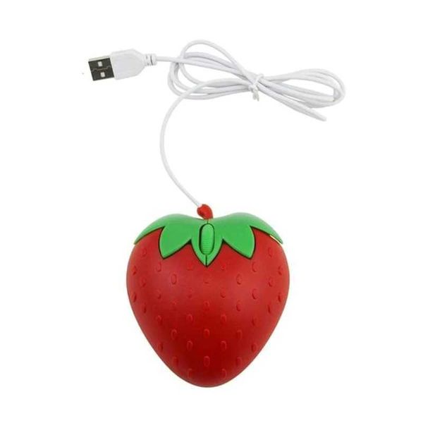 High Quality Mini Strawberry Mouse Optical USB Ergonomic Gaming Mouse Optical Computer Mouse PC Laptop Mouse Z250102