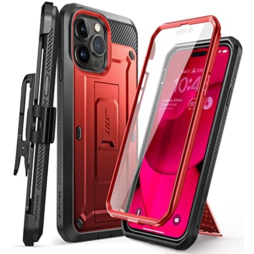 SUPCASE for iPhone 14 Pro Max Case with Screen Protector (Unicorn Beetle Pro), [Built-in Stand & Belt-Clip] Full-Body Heavy Duty Shockproof Protective