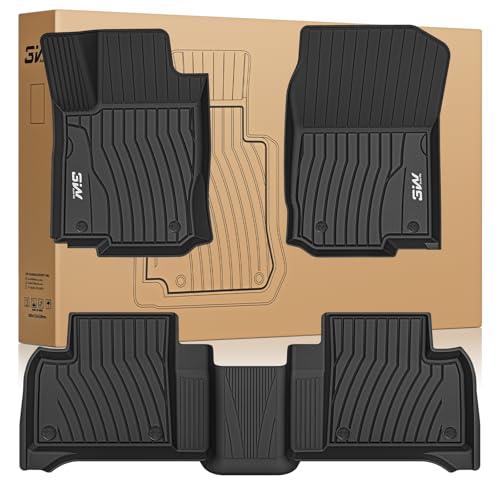 3W Floor Mats Compatible for Mercedes Benz GLE (2016-2019) - Benz GLS (2017-2019) Front Rear 2 Rows All Weather Floor Liners Heavy Duty Custom Fit Veh