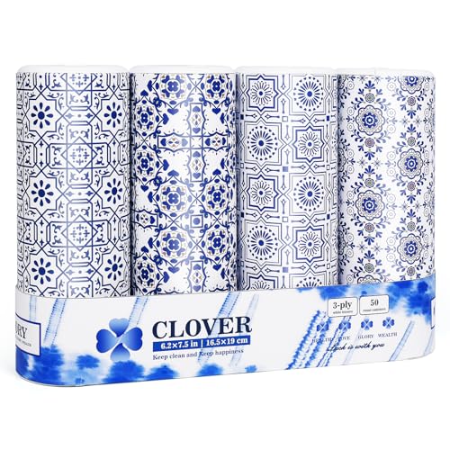 Car Tissue Holder with Facial Tissues Bulk,4 Tubes Car Tissues with Lotion, Round Tissue Holder for Car, Travel Tissues for Car Cup Holder, Car Tissue
