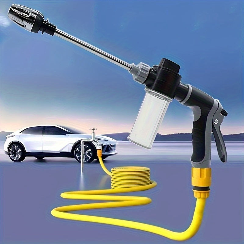 TEMU Portable High-pressure Car Wash Water Gun, Upgraded Thick Pole High-pressure Car Wash Cleaning Tool, Multi-functional Garden Hose Nozzle Garden