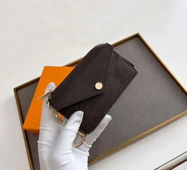 Card holder wallet recto verso Designer holders Fashion Womens Mini Zippy Organizer Wallet Coin Purse Bag Belt Charm Key Pouch Pochette Accessoires