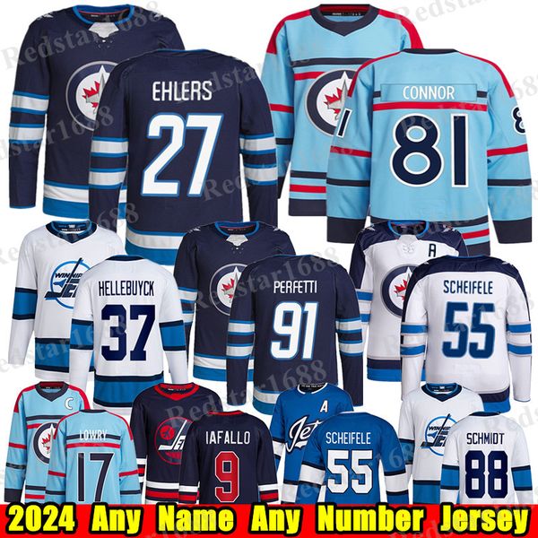 #81 Kyle Connor Winnipeg hockey jersey #27 Nikolaj Ehlers Mark Scheifele Nate Schmidt Morrissey Alex Iafallo Tyler Toffoli Adam Lowry Cole P