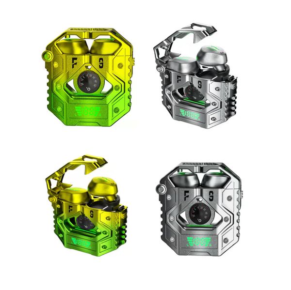 H9 TWS Bluetooth 5.3 Earphones Wireless Headphones Mechanical Wind Gaming Earbuds HiFi ENC Noise Reduction In-Ear Headsets with Colorful Lig