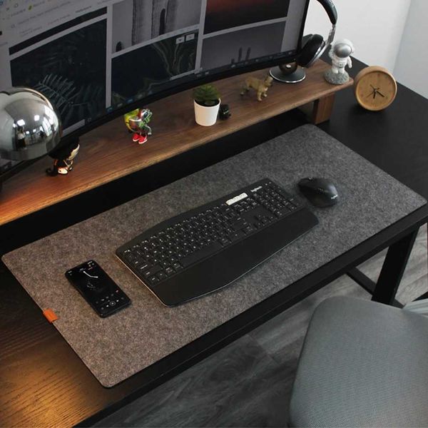 Large Size Wool Felt Mouse Pad Office Computer Desk Protector Mat Table Laptop Cushion Non-slip Keyboard Mat Gaming Accessories Y240821