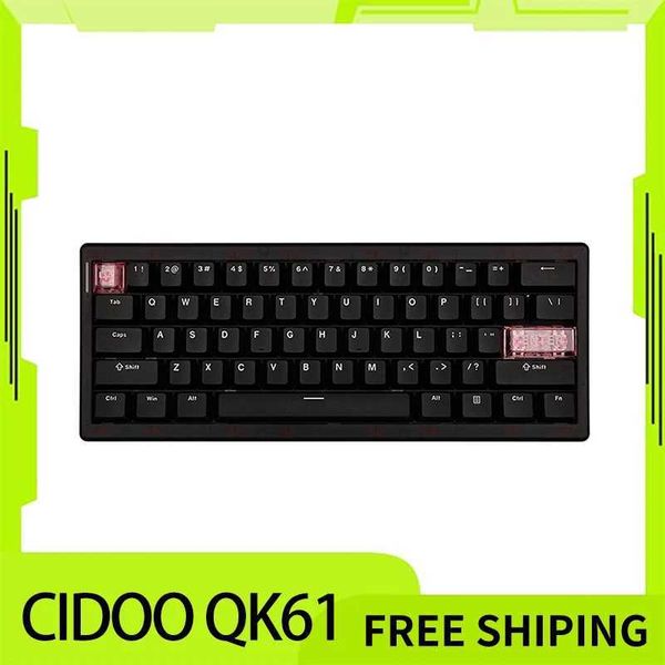 Keyboards Function Qk61 V2 Mechanical Keyboard Qmk 3-Mode Wireless Bluetooth Hot Swap Gasket Customization Keyboard Office Gaming Keyboard z