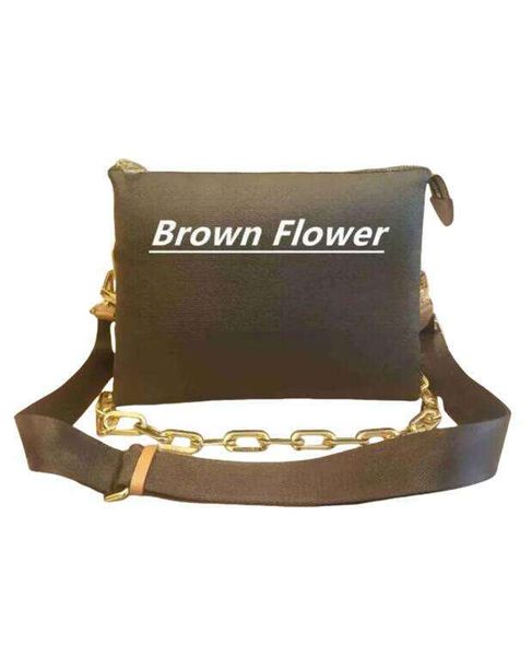 Genuine Leather Designer bag Shoulder Bags Crossbody Gold Chain totes Handbag Purse pouch Wide Removable straps wallets inside compartments