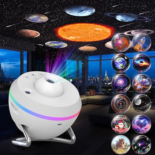 Galaxy Projector, 13 in 1 HD Planetarium Galaxy Star Projector for Bedroom, Star Projector Galaxy Light with Timer, Meteor & RGB Lighting Effects, Gal