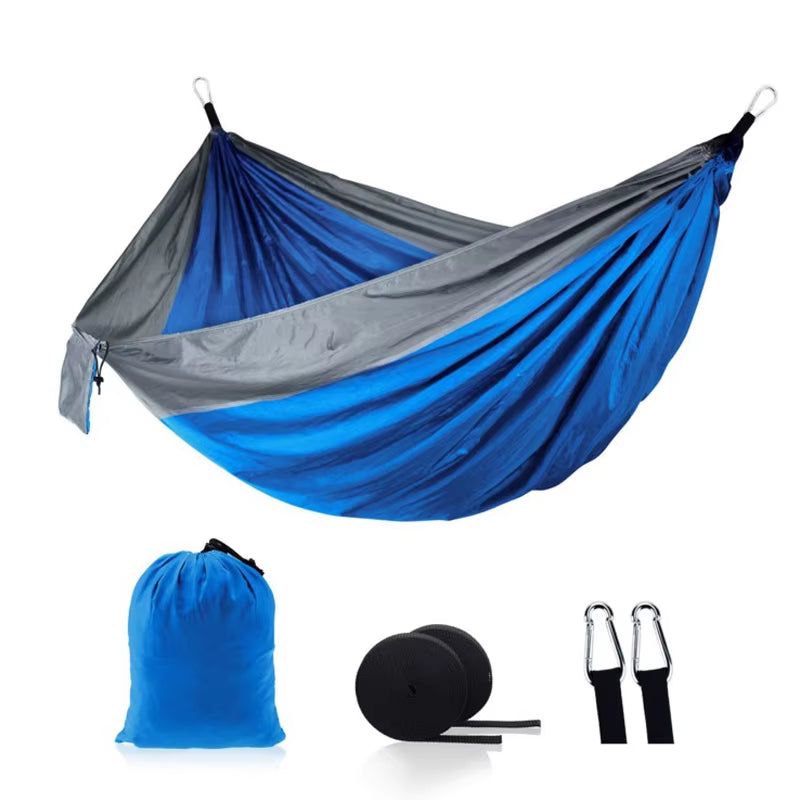 outdoor parachute hammock nylon portable hammock tent with tree strap