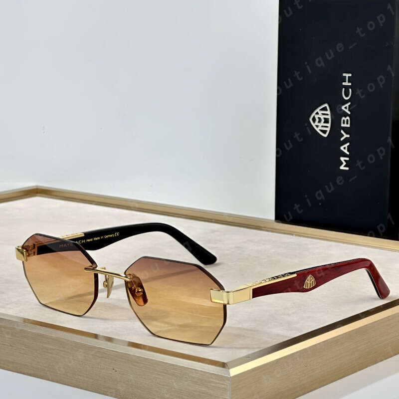 MAYBACH Luxurious Quality Designer Sunglasses Candy-Colored For Men And Women Classic Goggle Beach Retro Lens Fashion Eyeglasses With Box THE AMAN 9
