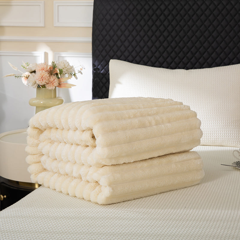 Double-sided Imitation Faux Fur Blanket Soft And Warm Throw Anti-static For Bedroom Guest Room Living Room