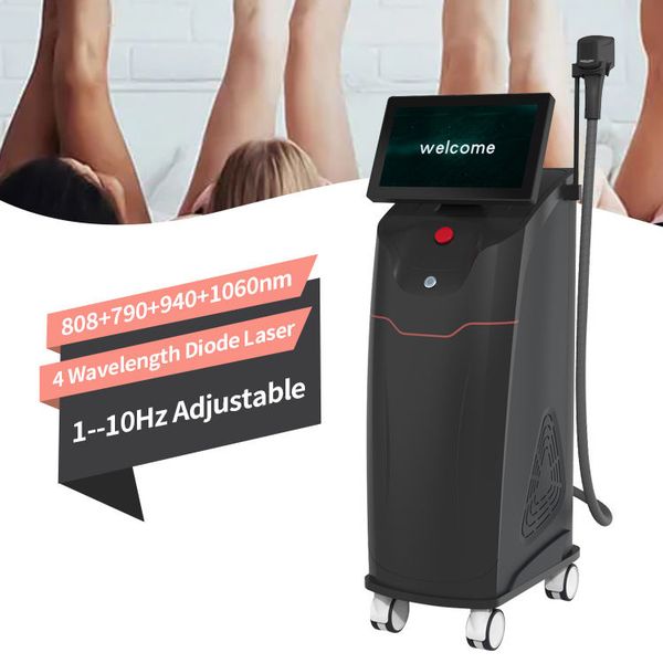 100 Million Shots Diode Laser Permanent Hair Removal for Whole Body Freezing Point Painless Depilation 4 Wavelength Upgrade 808+790+940+1060