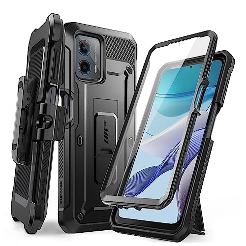 SUPCASE Unicorn Beetle Pro Case for Moto G 5G 2023, Built-in Screen Protector Full-Body Rugged Belt Clip & Kickstand Case (Black)