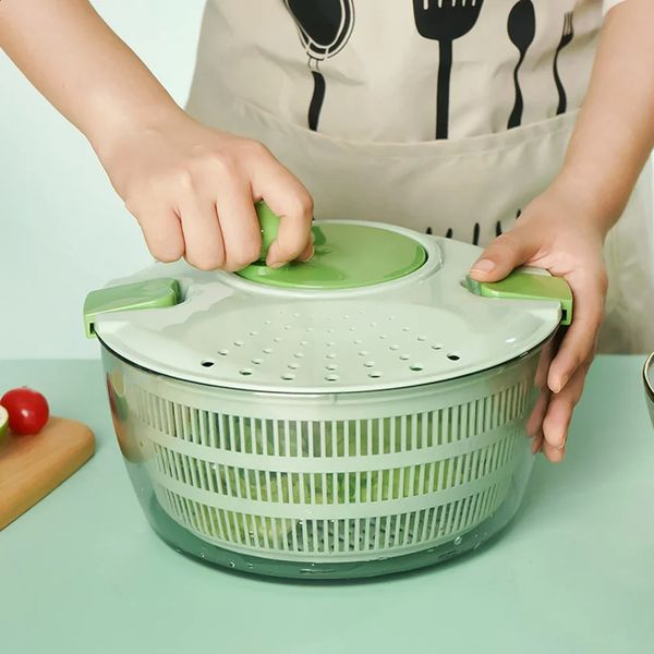 Vegetable Fruit Dryer Large Capacity Dehydrator Vegetable Drainer Salad Spinning Dryer Washing Kitchen Gadgets 241223