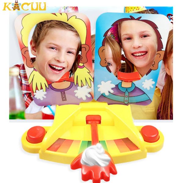 Party Family Fun Game Cake Cream Pie In The Face Funny Gadgets Prank Gags Jokes Anti Stress Toys For kids Joke Machine Toy Gift ny