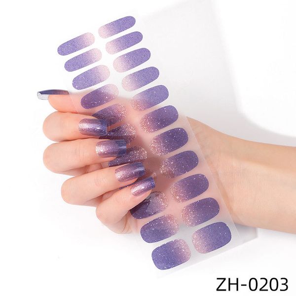 1PC (including 22 Small Stickers) 3D Bronzing Imitation Diamond Nail Polish Stickers Glitter Powder Nail Strips Waterproof Long Lasting Nail