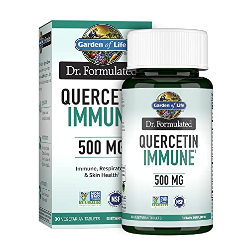 Garden of Life Quercetin Once Daily Immune System Support Supplement with Vitamin C, D & Probiotics – Dr Formulated – Immune Health, Respiratory a