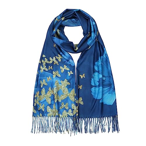 RIIQIICHY Scarfs for Women Fall Winter Scarves Pashmina Shawls and Wraps for Evening Dresses C016