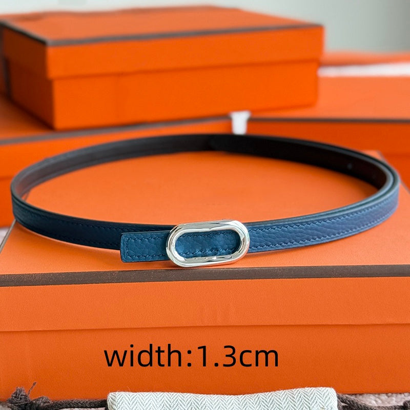 (Order by pic in opt, not by desc) Women&#039;s Cowhide Leather Belt Thin Waist Beltt Jeans Cowhide Belt for Women Pin Buckle Belt