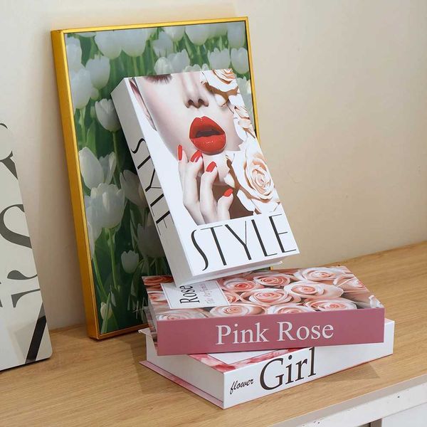Luxury Decoration Fake Books Nordic Modern Home Decoration Books Decoration Aesthetics Designer Bedroom Decoration W240826