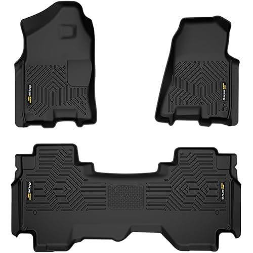 G-PLUS Floor Mats,Fit for Dodge Ram 1500 Crew Cab New Body 2019-2024(NOT Classic Models) Without Storage, TPE Custom Fit All Weather Full Cover Protec